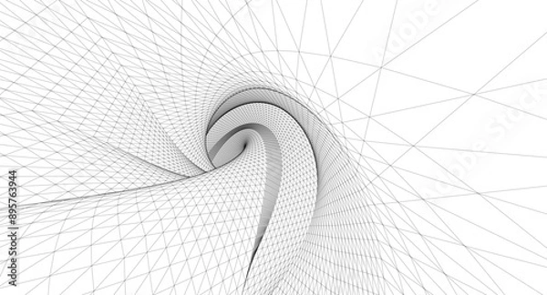 Obraz abstract spiral surface 3d illustration