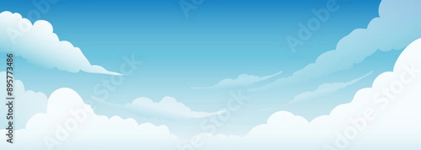 Obraz blue sky and clouds background	