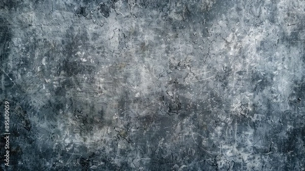 Obraz Texture of gray decorative plaster with vignette. Grunge abstract background with space for design.