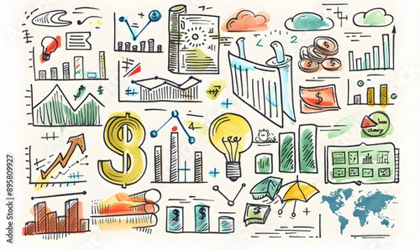 Fototapeta investment and business graphic advertising backgrounds