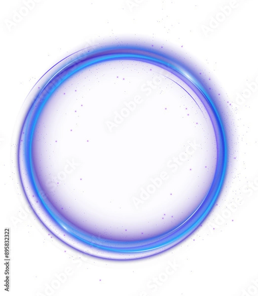 Obraz Blue Neon Circle