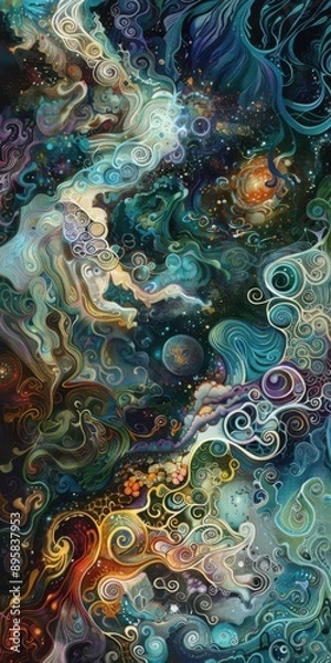Fototapeta Abstract Cosmic Swirls