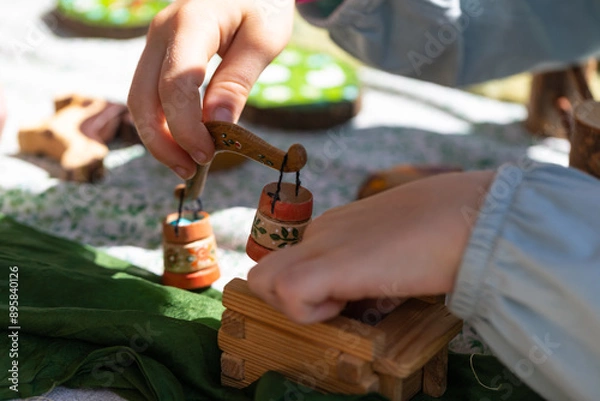 Fototapeta development of fine motor skills for children with mental retardation and autism