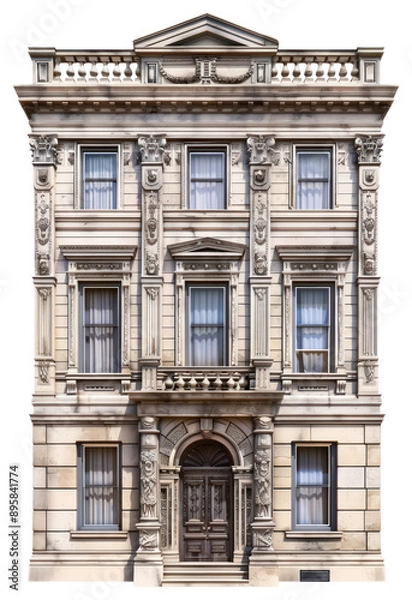 Obraz PNG Classical American building architecture window arched.