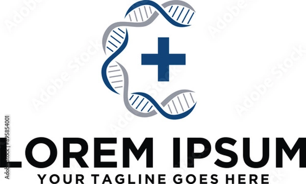 Obraz DNA C letter science logo