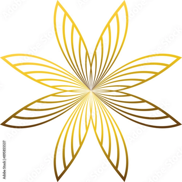 Fototapeta beautiful golden flower petal