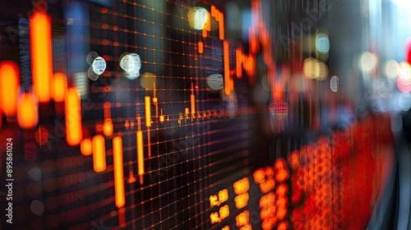 Fototapeta A comparative chart displaying the performance of private equity investments versus public market stocks