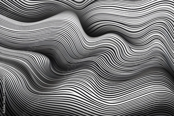 Obraz Abstract Line Art background illustration