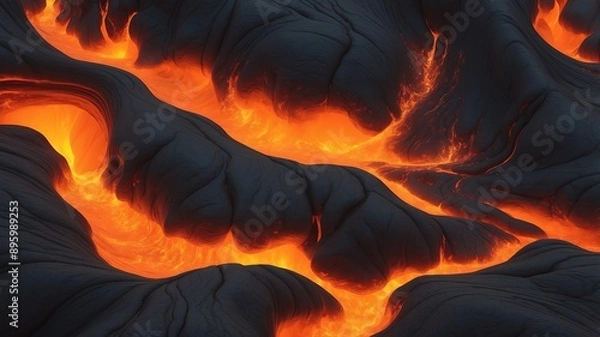 Fototapeta orange lava flow abstract background design
