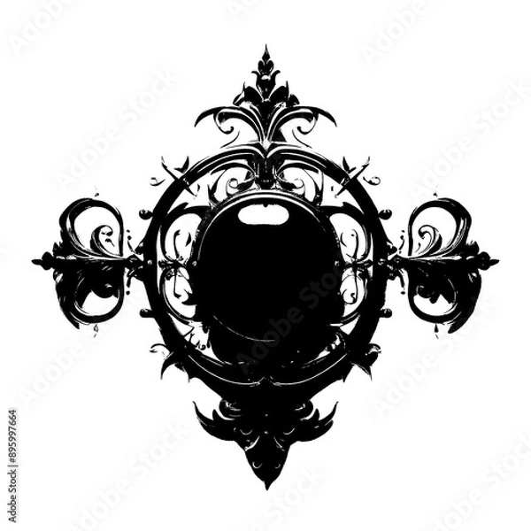 Fototapeta Elegant Midnight Details on Immaculate White Background