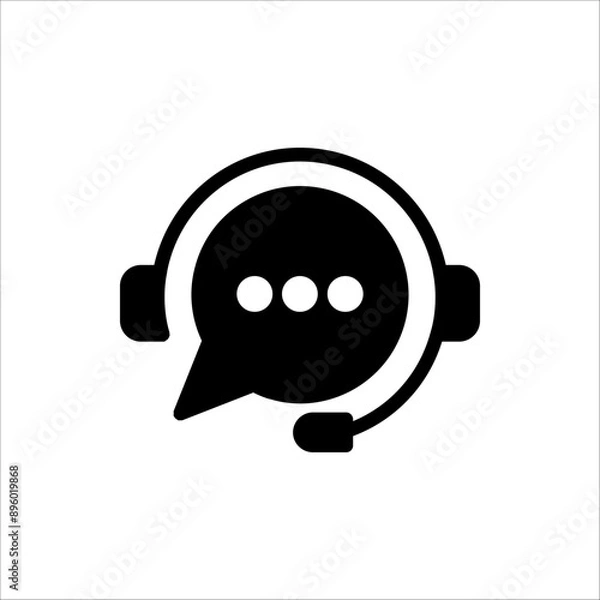 Fototapeta Hotline icon. Simple operator logotype graphic unique design isolated on white background.