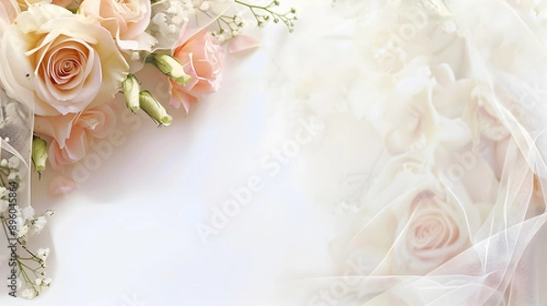 Obraz Wedding background with background illustration