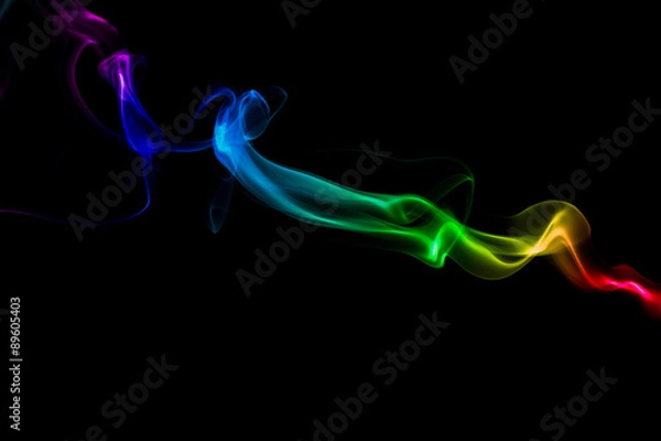 Obraz Abstract smoke rainbow background.