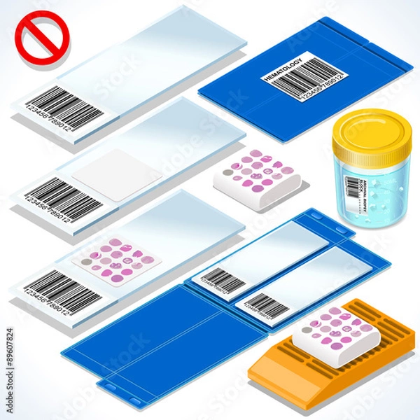 Obraz Laboratory Set 04 Object Isometric