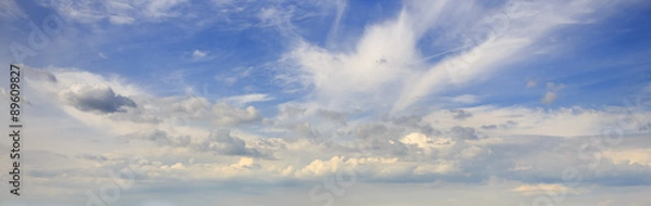 Fototapeta Amazing clouds floating on the blue sky