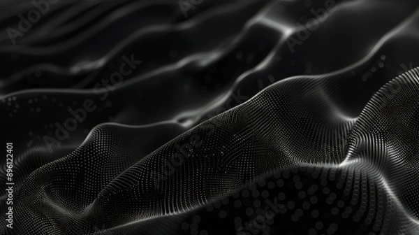 Obraz Abstract dotwork background with a black grain texture, creating a gradient stipple sand effect from dots. Vector illustration.