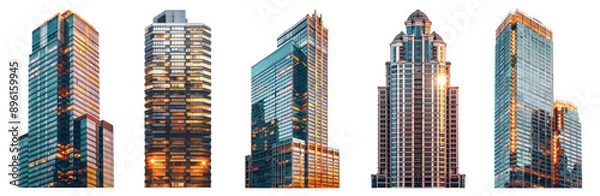 Obraz Modern office building png cut out element set