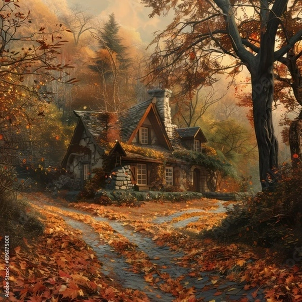 Fototapeta autumn in the park