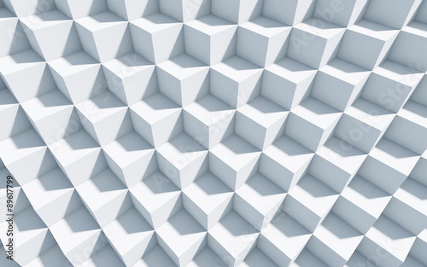 Fototapeta 3d monochrome background with cubes.