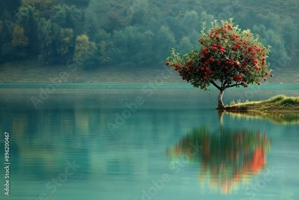 Fototapeta tree in the lake