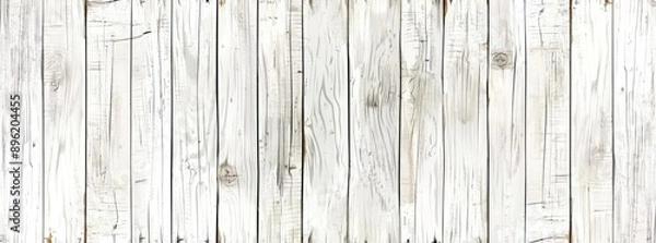 Fototapeta Whitewashed Wooden Plank Background Texture