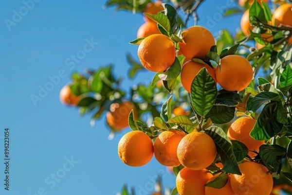 Obraz oranges on tree