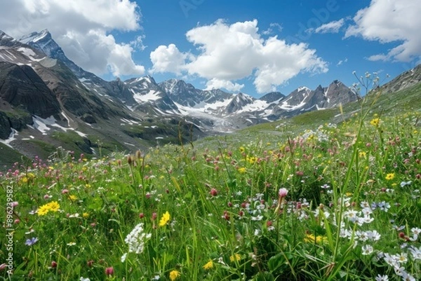 Obraz alpine meadow with flowers