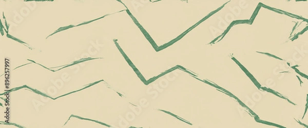 Obraz Abstract green pattern on a beige background