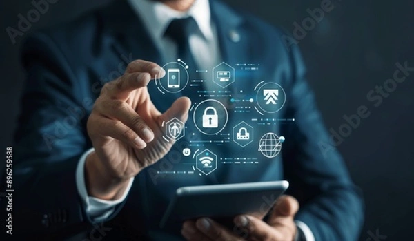 Fototapeta Secure Computer Technology: Utilizing Portable Devices for Multi-Factor Authentication