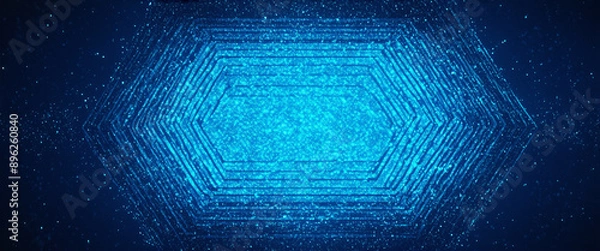 Fototapeta Abstract blue geometric background pattern