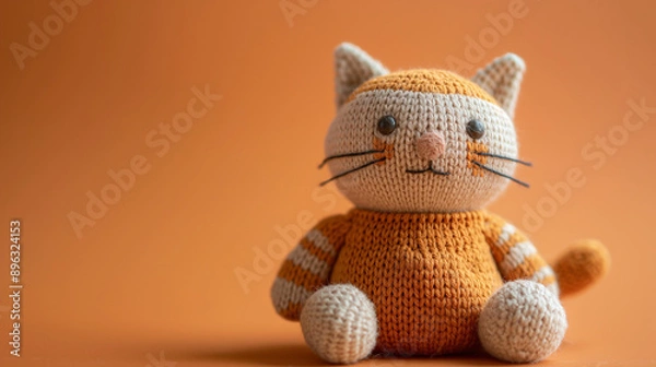 Obraz Crochet Plushies, hand knitted cat toy