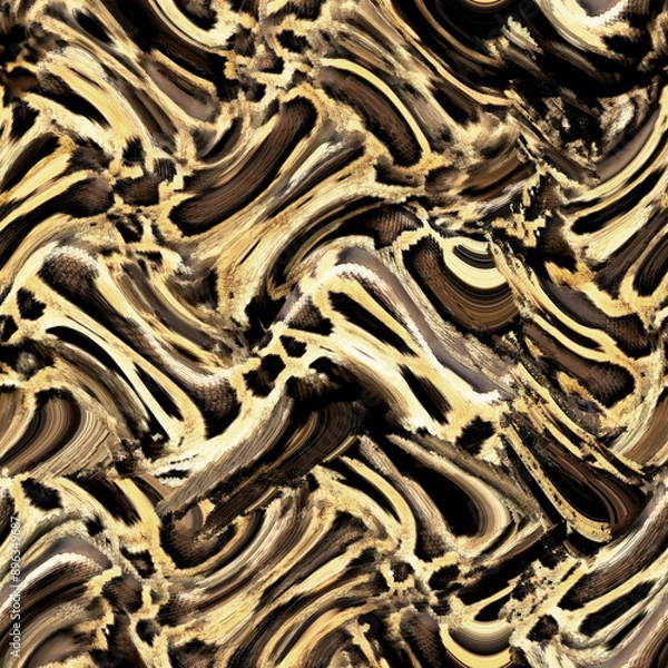 Obraz snake skin texture seamless pattern