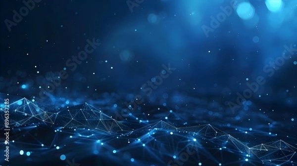 Obraz Abstract futuristic technology with polygons