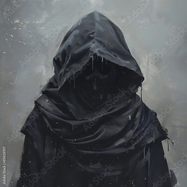 Fototapeta Mysterious Hooded Figure