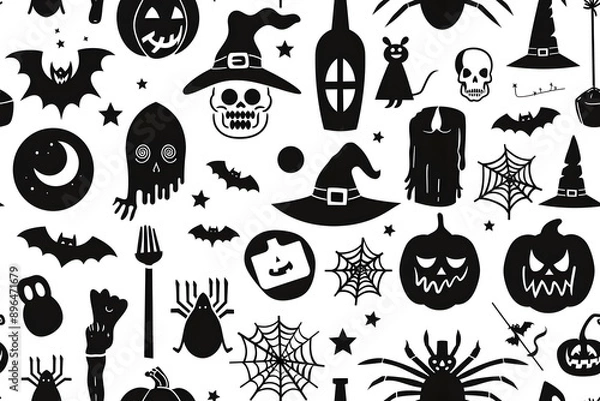 Fototapeta Halloween seamless pattern