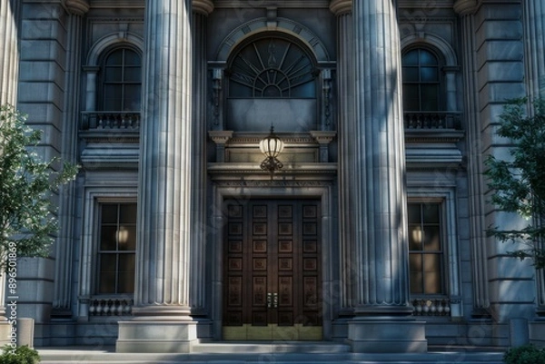 Fototapeta Neo classical courthouse facade