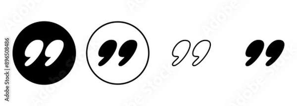 Obraz Quote icon set. Quotation mark symbol.