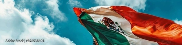 Obraz A person with a Mexican flag