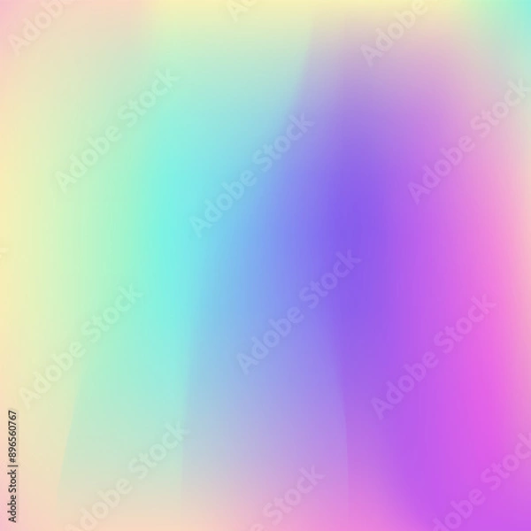 Fototapeta Iridescent Background. Shiny Poster. Violet Retro Texture. Holographic Gradient. Pearlescent Gradient. Cosmos Foil. Bright Mesh. Pop Creative Illustration. Blue Iridescent Background