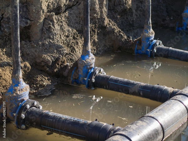 Fototapeta pvc pipe and latch