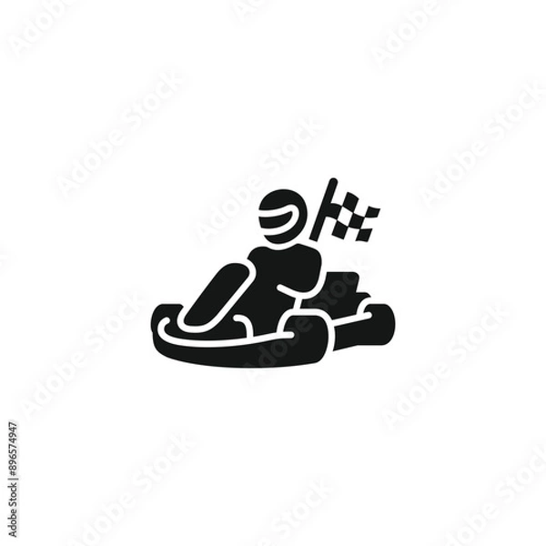 Obraz Karting icon vector. EPS 10 editable vector
