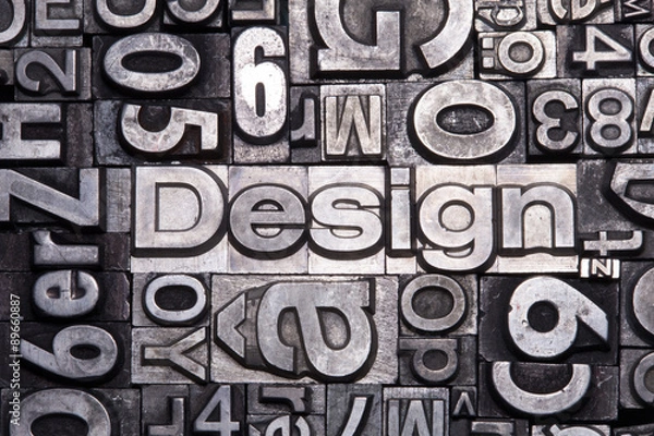 Fototapeta Bleisatz Buchstaben
