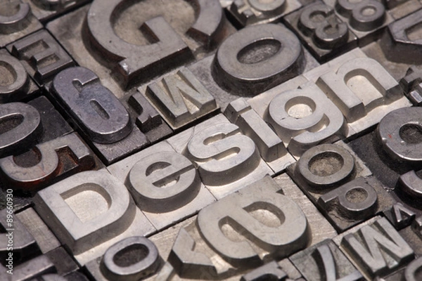 Fototapeta Bleisatz Buchstaben
