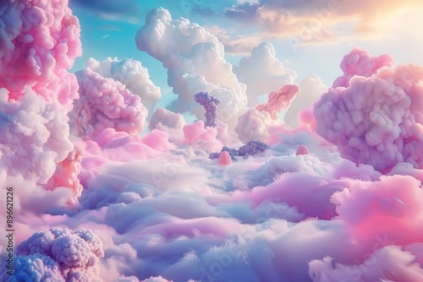 Obraz world made of cotton candy