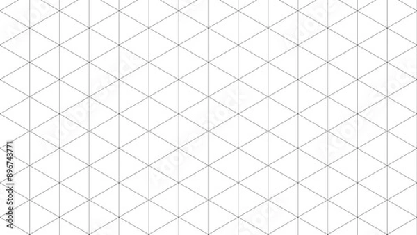 Fototapeta Isometric grid on white background