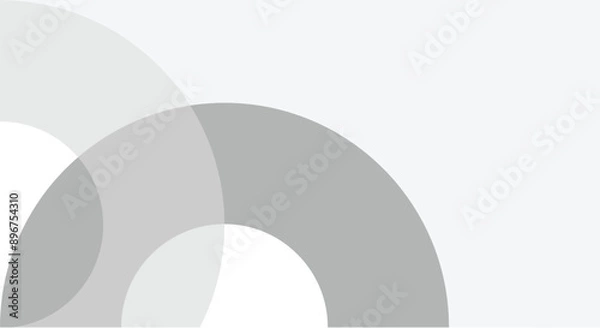 Obraz WHITE GRAY BLACK CIRCLE GEOMATRIC SHAPE BACKGROUND FOR WEBBANNER AND CORPORATE BUSINESS PRESENTATION VECTOR DESIGN