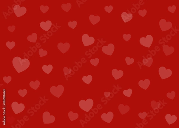 Fototapeta Happy Valentine's day vector background with hearts