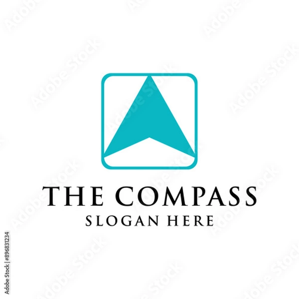 Fototapeta modern simple clean compass concept