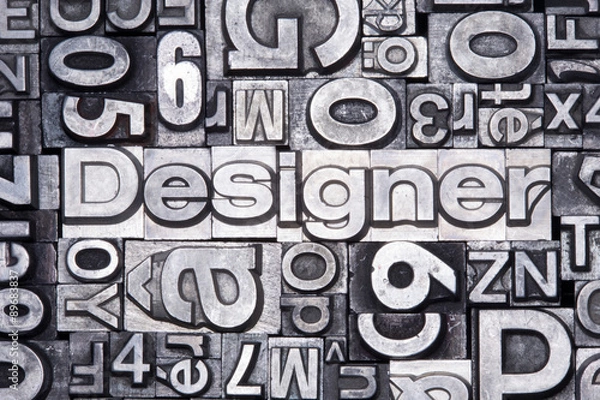 Fototapeta Bleisatz Buchstaben