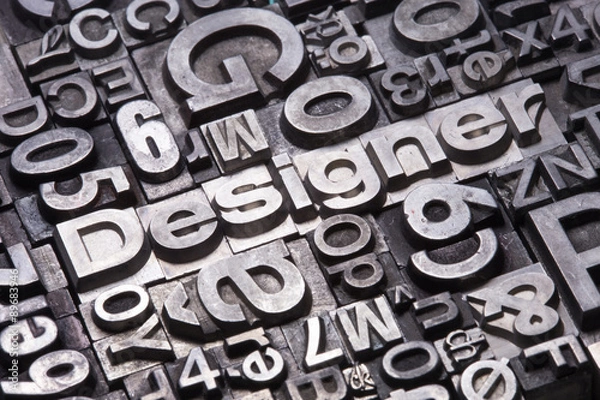 Fototapeta Bleisatz Buchstaben